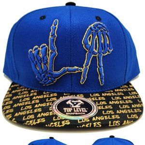 Los Angeles Top Level Skeletal Hands Snapback Hat